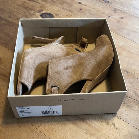 New Lucky Brand Peep Toe Booties - Picture 4 of 4